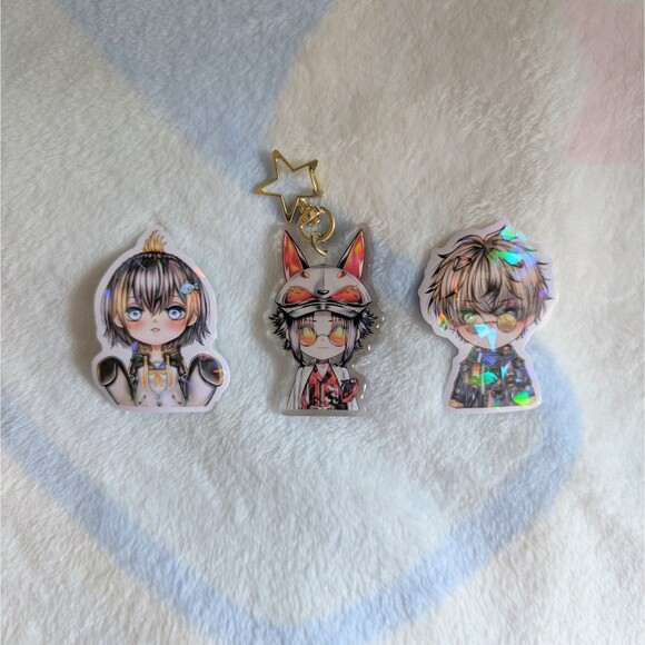 Accessories - Nijisanhi EN Mysta Rias Keychain with Alban Knox & Petra Gurin Stickers